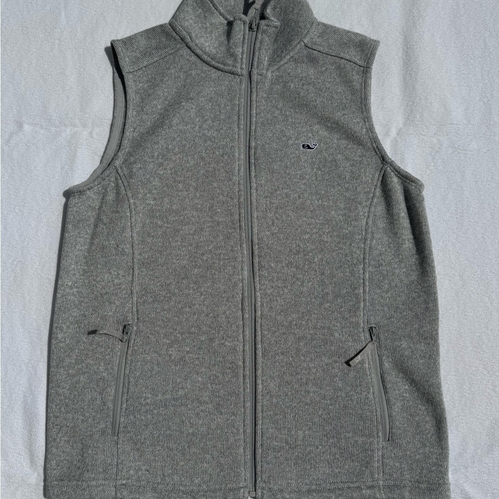 NWT Women’s Vineyard Vines Gray Fleece Vest S